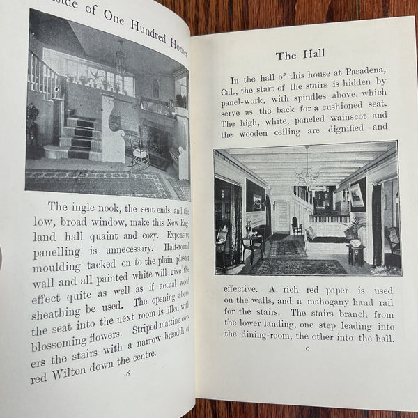 Inside of a Hundred Homes 1904 Hardcover Book William M Johnson Interiors