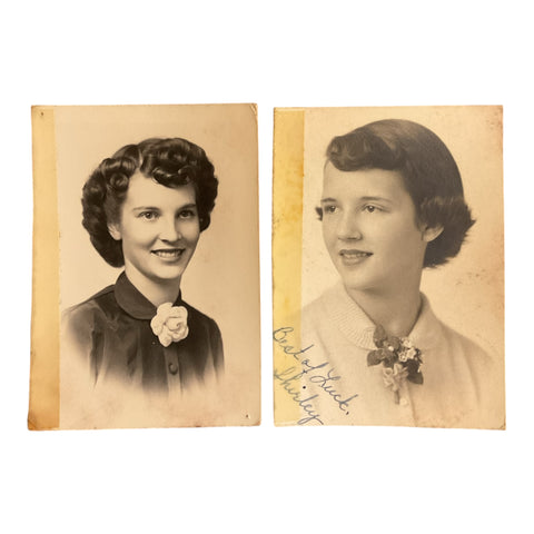 Signed Vintage 1950s High School Senior Photos Pretty Young Ladies