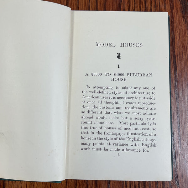 Model Houses for Little Money 1904 Hardcover Book William Price