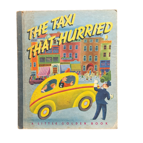 1946 Vintage Little Golden Book 25 The Taxi That Hurried
