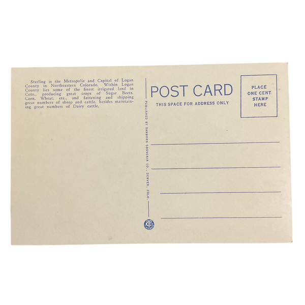 Vintage Postcard Sterling Colorado Logan County Court House