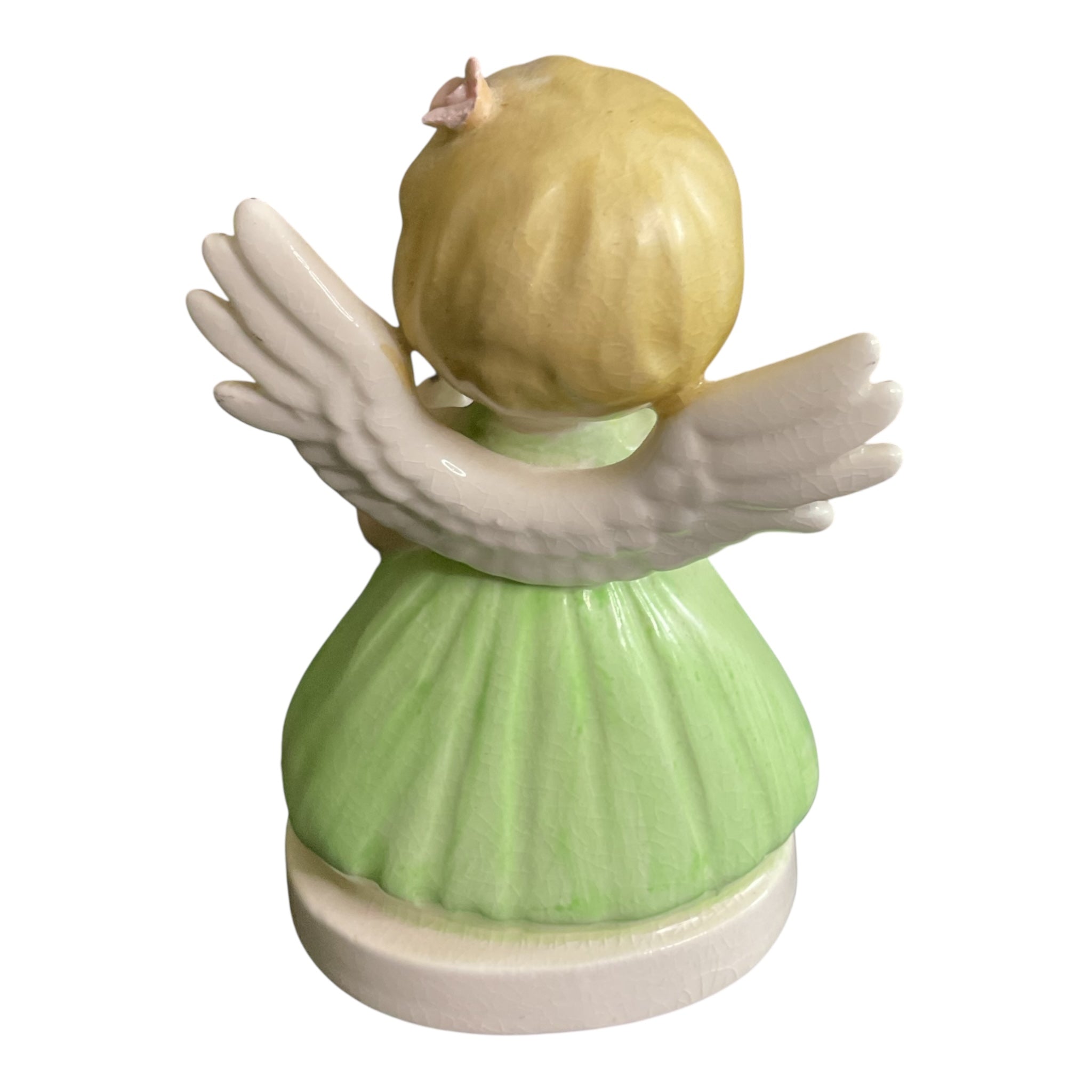 Vintage Friday Angel Ceramic Japan Figurine Spaghetti Trim - Avid Vintage