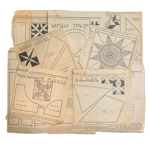 10 Vintage Kansas City Star Quilt Patterns Original 1930s Newspaper Clippings