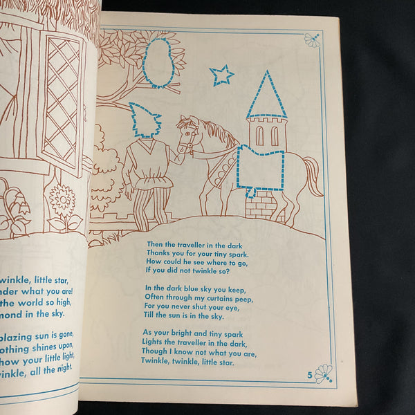 Vintage 1974 Mother Goose Sticker Book 2187 Whitman Unused