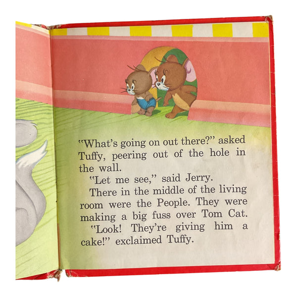 Tom and Jerry Tom’s Happy Birthday 1955 Whitman Children’s Hardcover Book