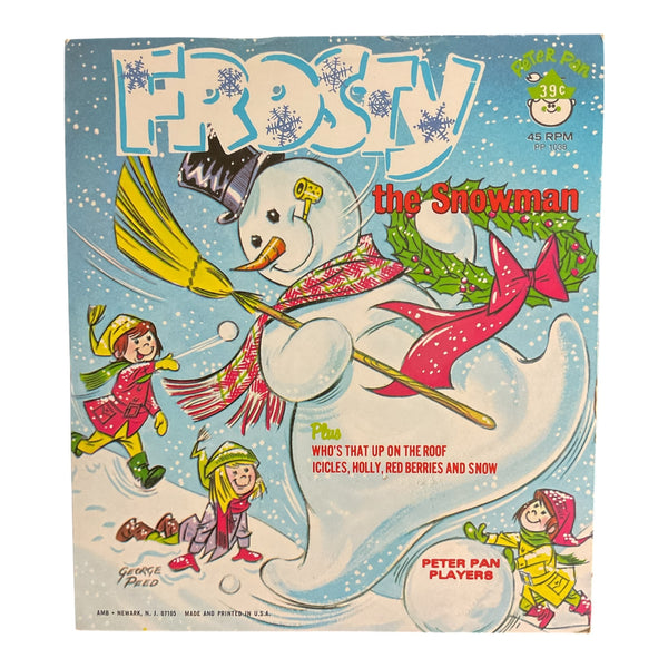 Frosty the Snowman Vintage 1960s Vintage Childrens Christmas Peter Pan Record 45 RPM
