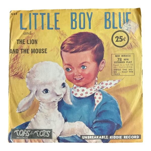Little Boy Blue Vintage 1950s Vintage Tops for Tots Childrens Record 78 RPM