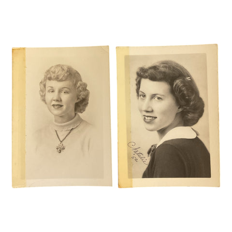 Vintage Photos Lot High School Senior Portraits 1950s Pretty Young Wome