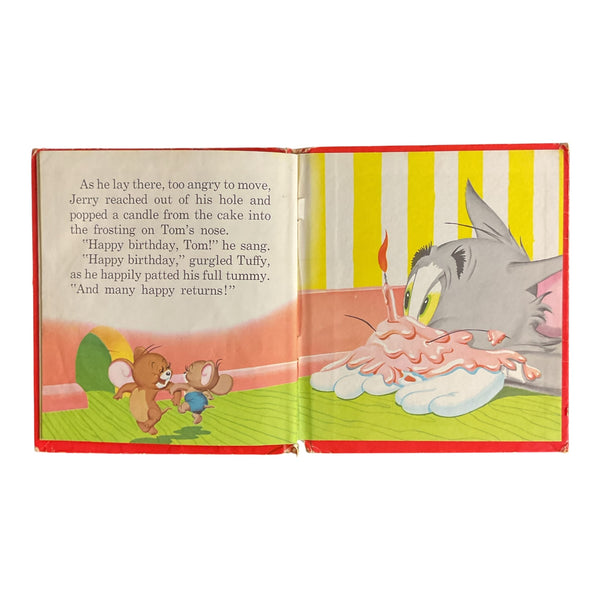 Tom and Jerry Tom’s Happy Birthday 1955 Whitman Children’s Hardcover Book