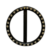 Vintage Black Rhinestone Plastic Belt Buckle - Avid Vintage