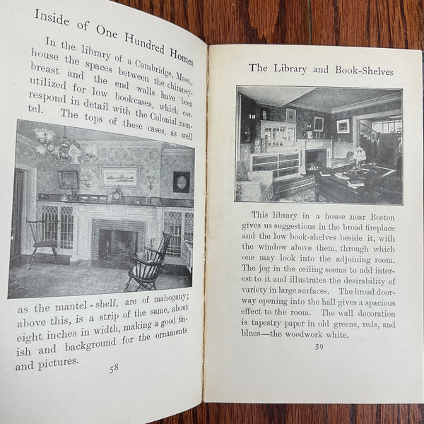 Inside of a Hundred Homes 1904 Hardcover Book William M Johnson Interiors