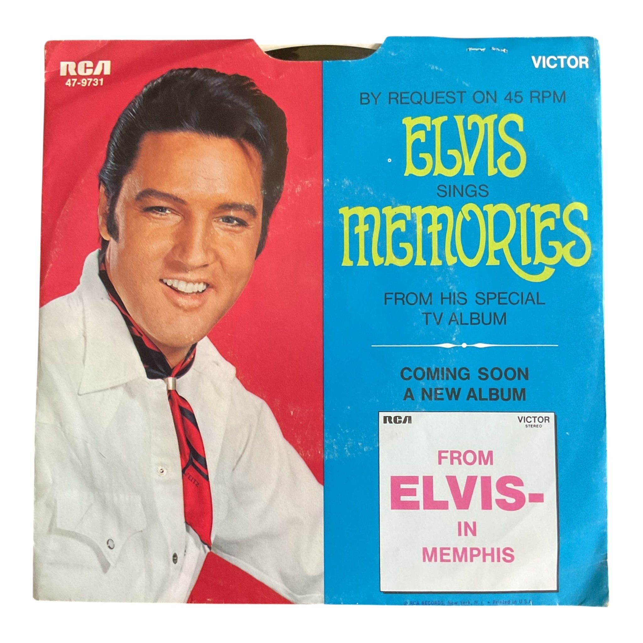 Elvis Charro Movie Vintage 1969 Vintage RCA 47-9731 Vinyl Record 45 RPM