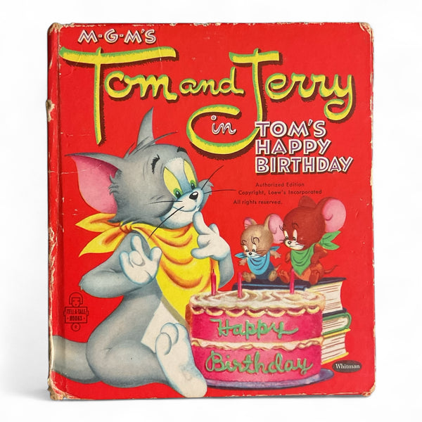 Tom and Jerry Tom’s Happy Birthday 1955 Whitman Children’s Hardcover Book