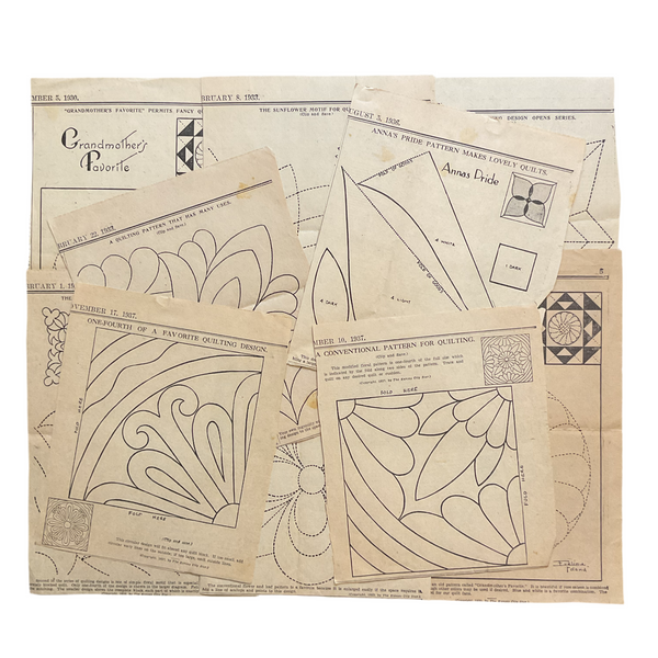 10 Vintage Kansas City Star Newspaper 1930s Quilt Patterns Clippings