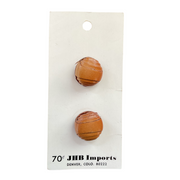 JHB Imports 5/8 Shank Buttons 2 on Card Faux Brown Leather - Avid Vintage