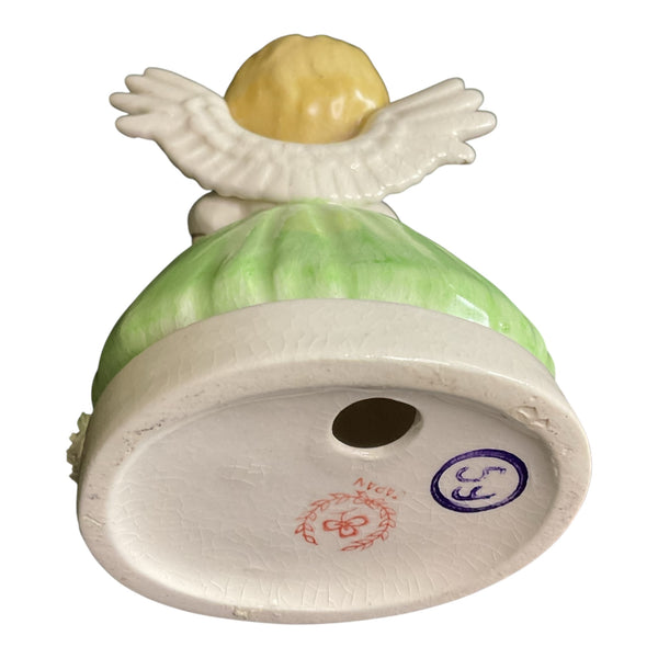 Vintage Friday Angel Ceramic Japan Figurine Spaghetti Trim