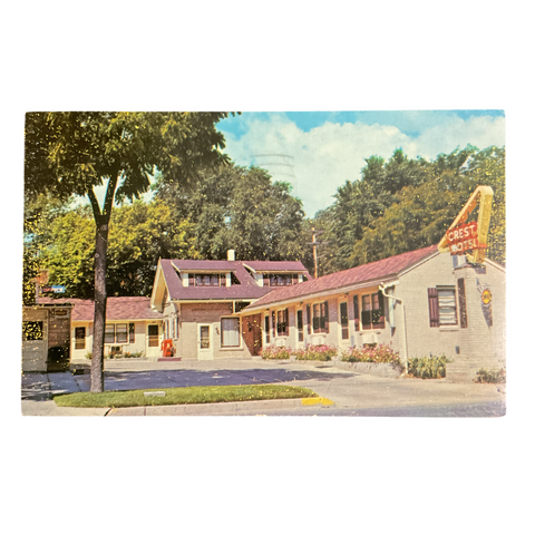 Vintage Postcard Crest Motel at Sterling Colorado