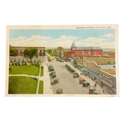 Vintage Falls City Nebraska Postcard Business Section Downtown