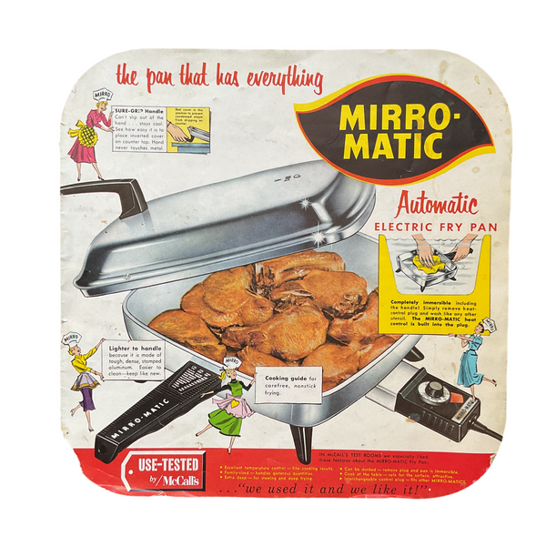 Vintage 1960s Mirro Matic Electric Fry Pan Instructions and Recipe Booklet