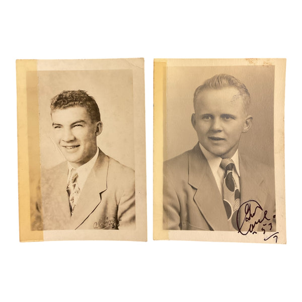 Vintage Photos Lot High School Senior Portraits 1950s Dapper Young Men