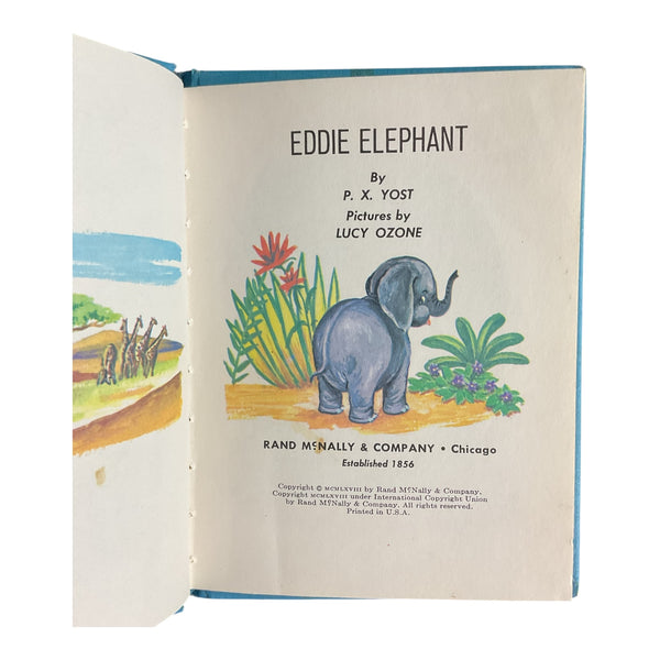 Eddie Elephant Vintage 1968 Whitman Tiny Elf Library Childrens Book
