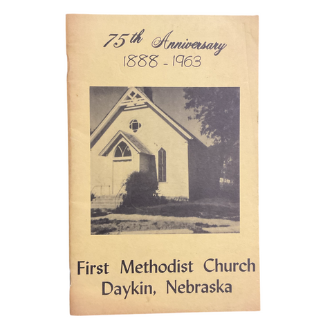 Vintage Daykin Nebraska 1963 Anniversary Booklet Methodist Church