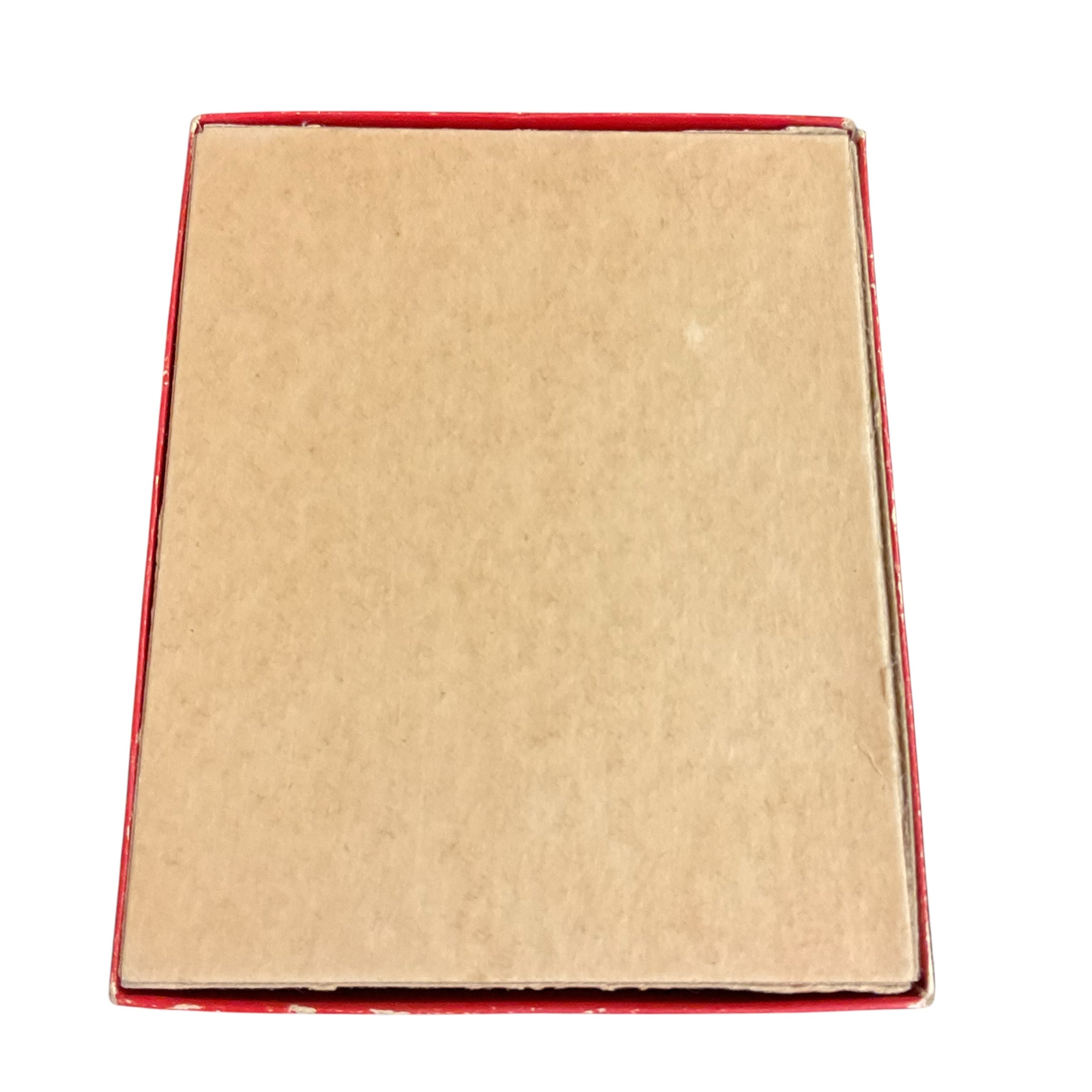 Vintage Christmas Card Box Lit Candles Red Poinsettias