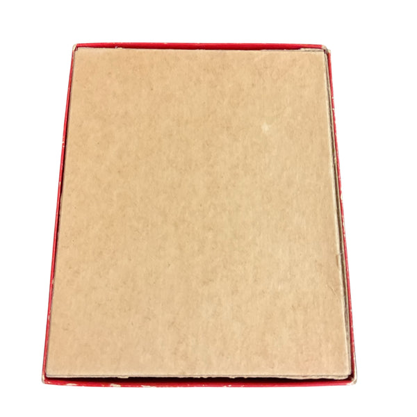 Vintage Christmas Card Box Lit Candles Red Poinsettias