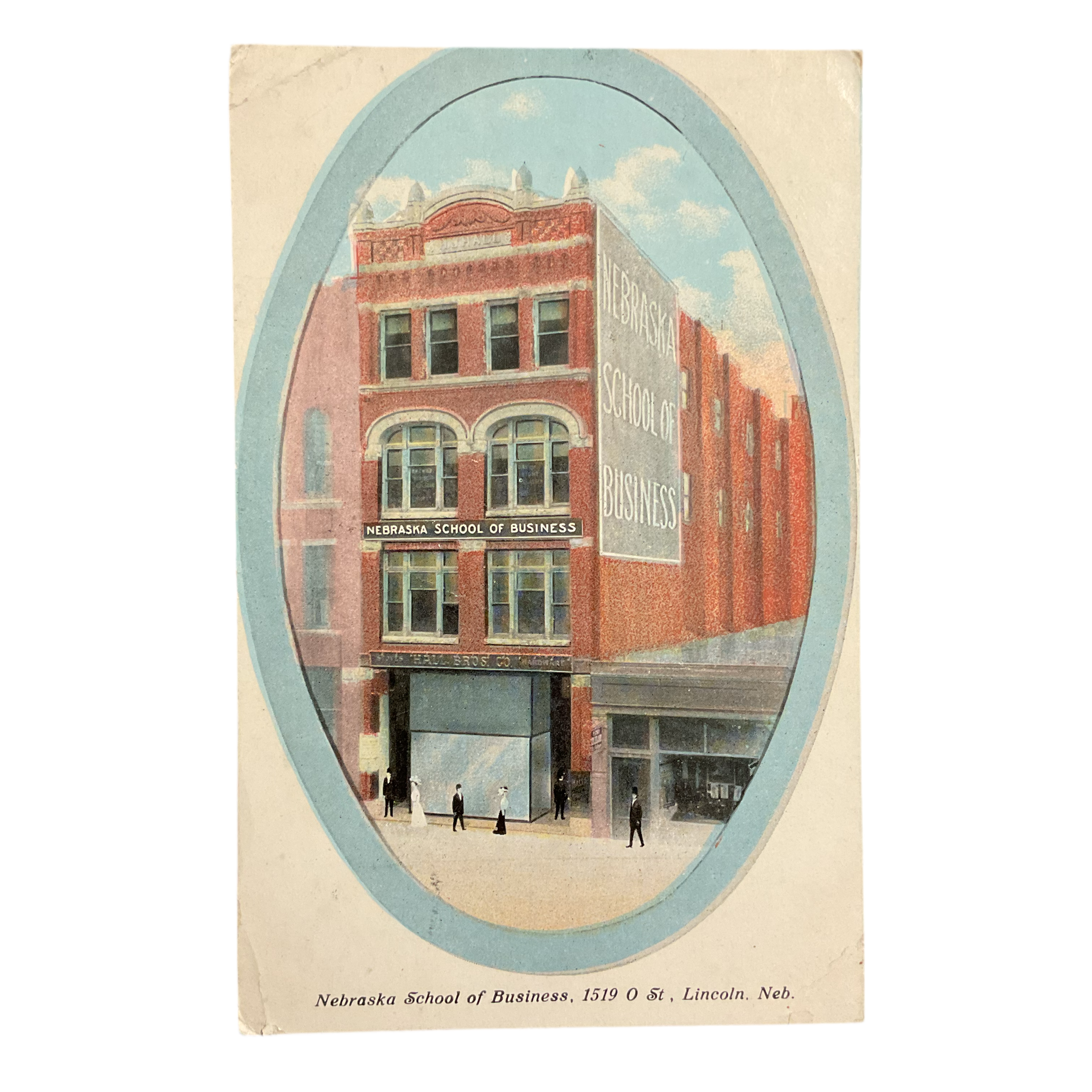 Vintage 1910s Town View Postcard Business School Lincoln Nebraska - Avid Vintage