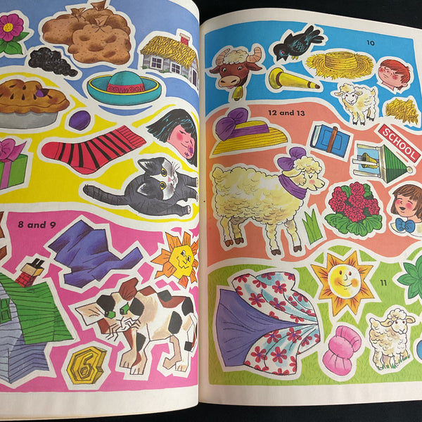 Vintage 1974 Mother Goose Sticker Book 2187 Whitman Unused