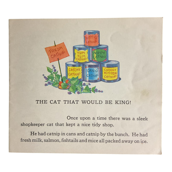 The Cat that would be King Vintage 1964 Saalfield Softcover Children’s Book