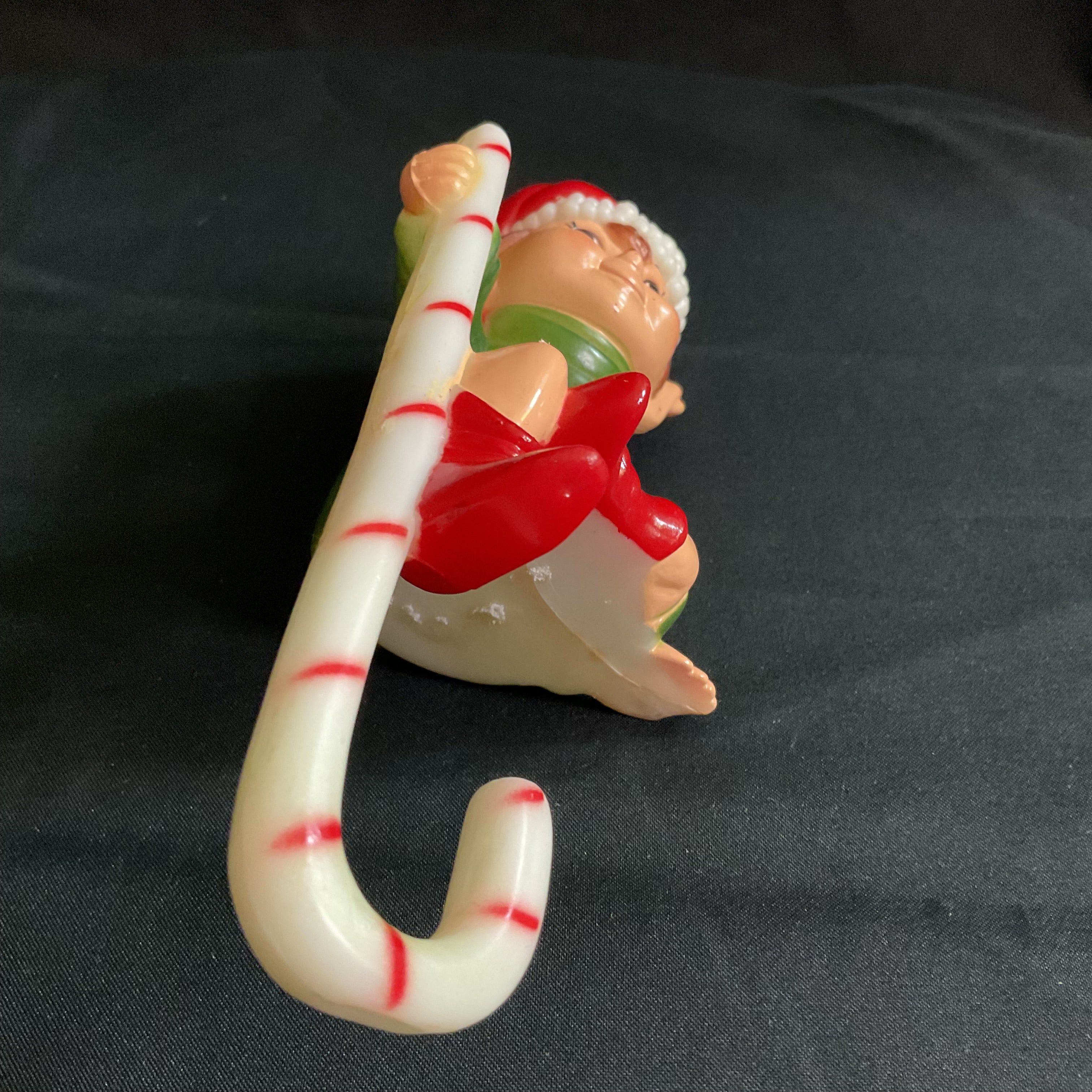 Vintage Sitting Christmas Elf Hard Plastic Stocking Holder