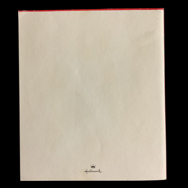 Vintage 1960s Hallmark Christmas Card Silver Indent Ornaments USED