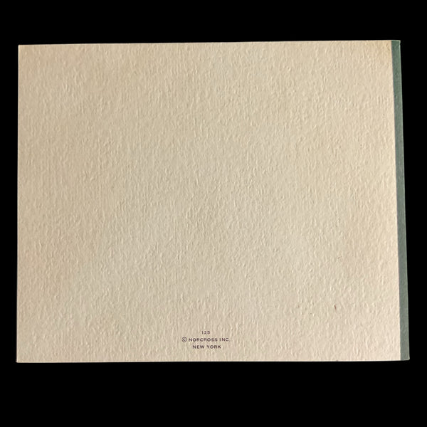 Vintage 1950s Norcross Christmas Card Snowman Candy Cane Bells USED