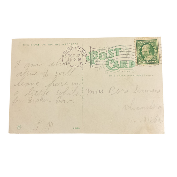 Grand Island Nebraska Postcard Post Office Court Vintage 1910s A-15435