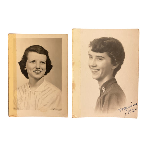 Vintage 1953 Senior Photos Lot Pretty Young Women High School
