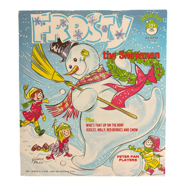 Frosty the Snowman Vintage 1960s Vintage Childrens Christmas Peter Pan Record 45 RPM