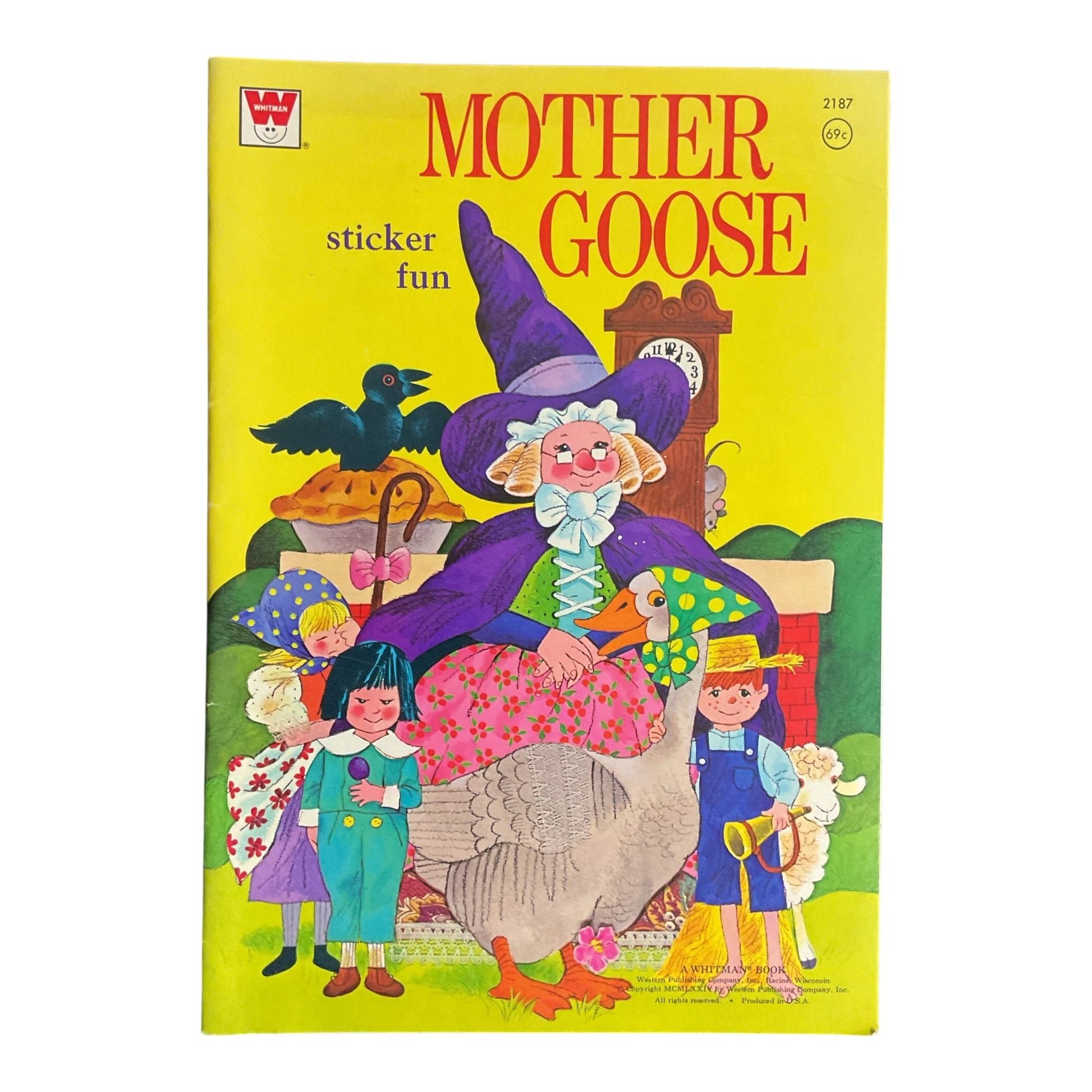 Vintage 1974 Mother Goose Sticker Book 2187 Whitman Unused - Avid Vintage
