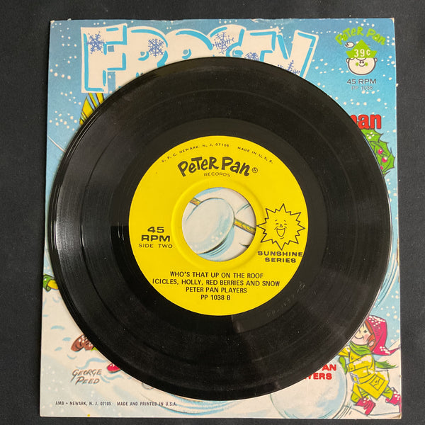 Frosty the Snowman Vintage 1960s Vintage Childrens Christmas Peter Pan Record 45 RPM