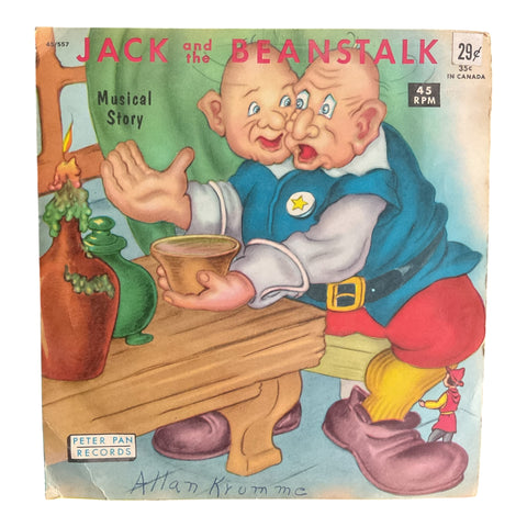 Vintage 1960 Jack and the Beanstalk Peter Pan Record 45 RPM