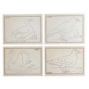 4 Vintage Children’s Sewing Cards A. Flanagan Company Swan Duck