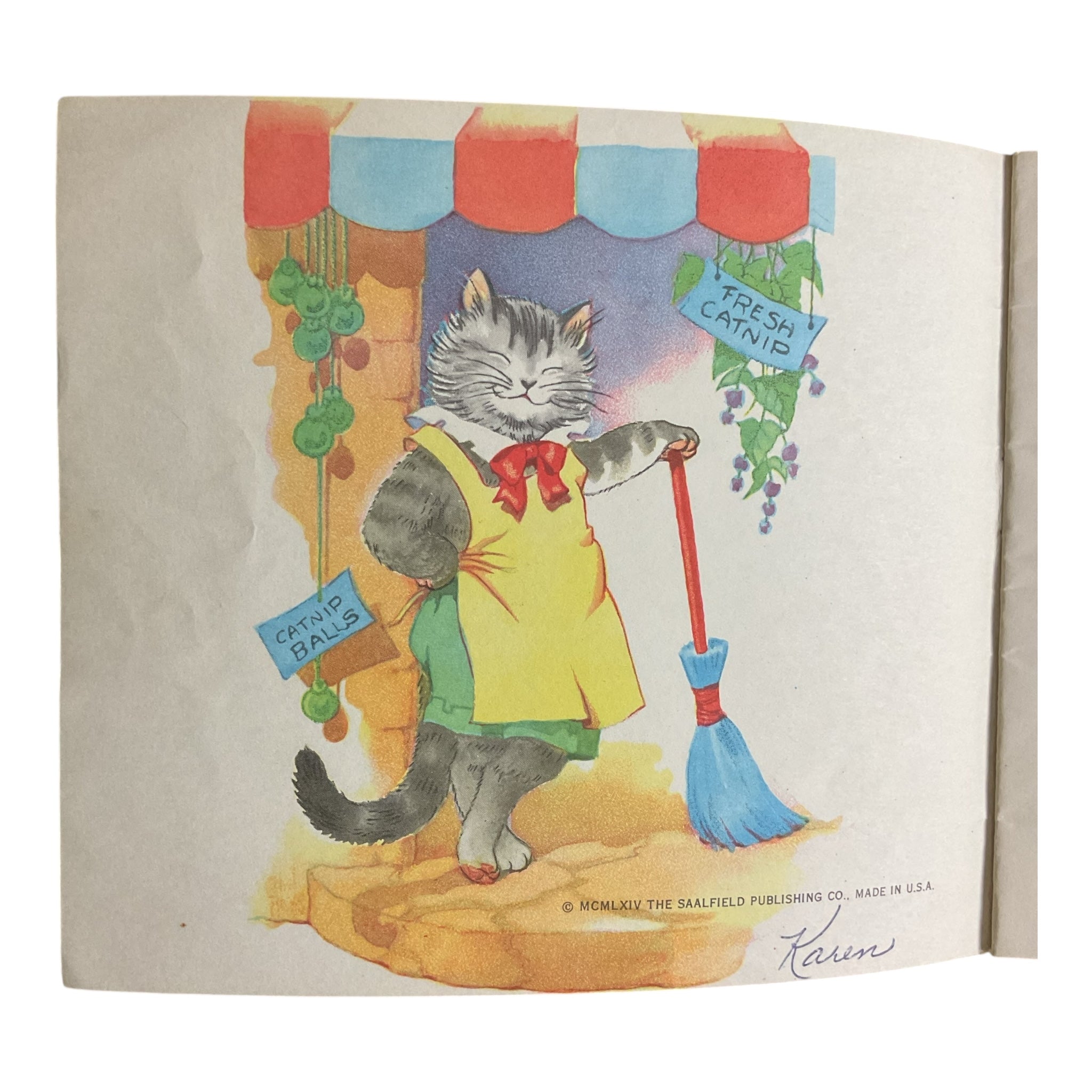 The Cat that would be King Vintage 1964 Saalfield Softcover Children’s Book