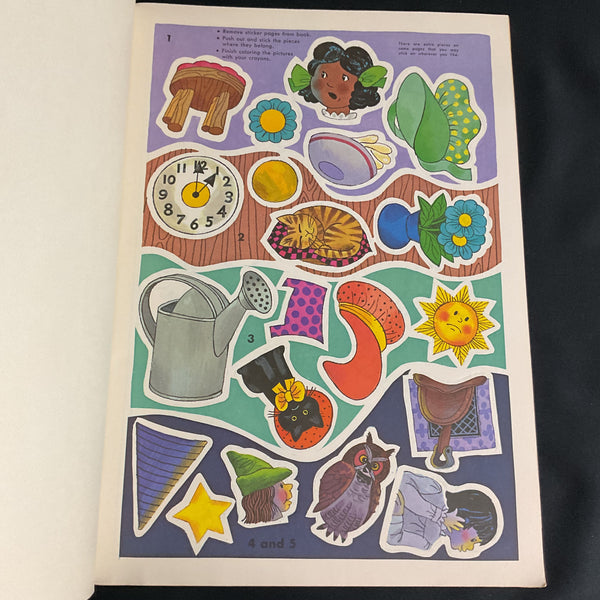 Vintage 1974 Mother Goose Sticker Book 2187 Whitman Unused