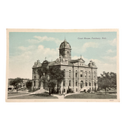Vintage Town View Postcard Court House Fairbury Nebraska - Avid Vintage