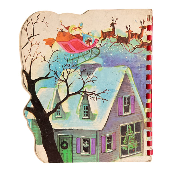 Santa Mouse Vintage Christmas 1966 Wonder Childrens Book