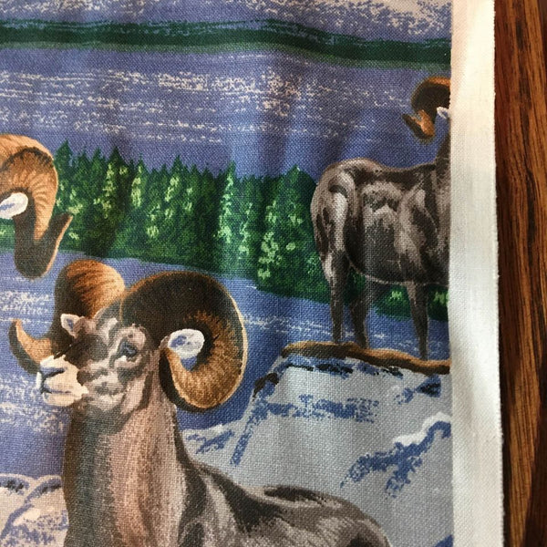 Cranston Wildlife Fabric Bears Wolf Gazelle Mountains 45 x 36