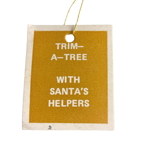 Vintage Blue Elf Flocked Christmas Ornament Candy Cane Gnome