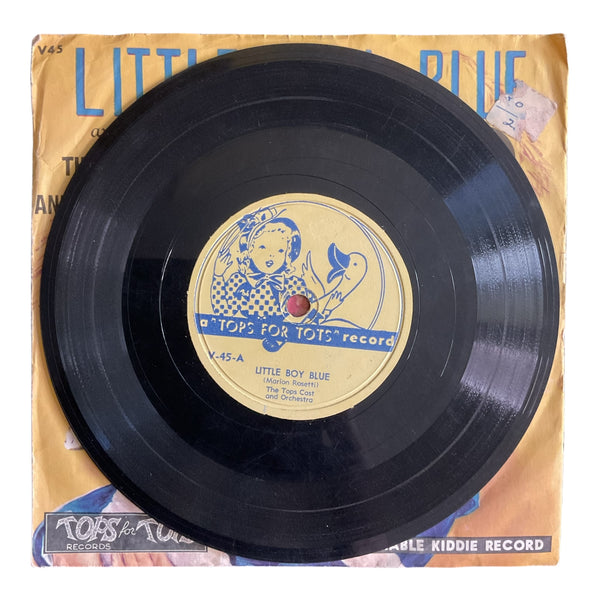 Little Boy Blue Vintage 1950s Vintage Tops for Tots Childrens Record 78 RPM