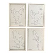 4 Vintage Children’s Animal Sewing Cards A. Flanagan Company - Avid Vintage