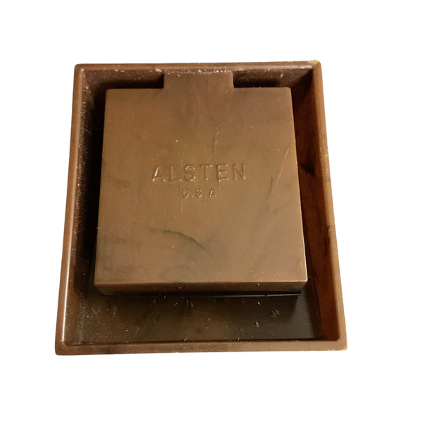 Vintage Alsten Celluloid Engagement Ring Display Box Brown